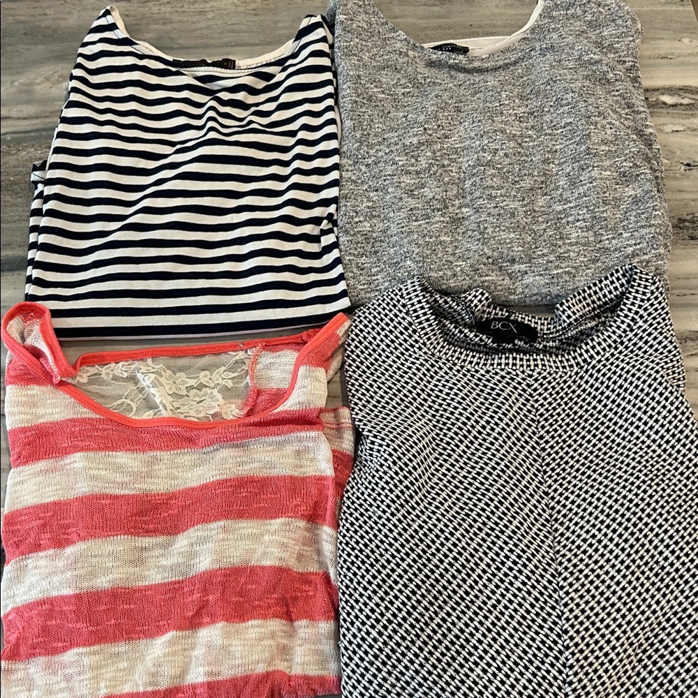 4 Ladies super sexy shirts sz S/M Designer The Limited & BCX EUC